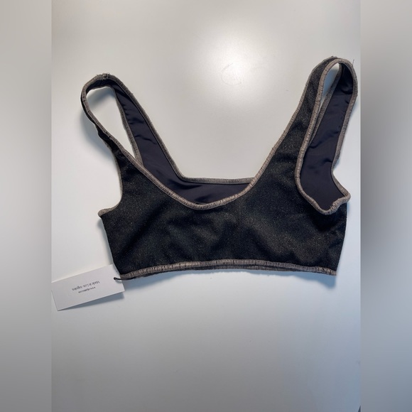 Elysiian Sparkly Bikini Top in Black - Picture 2 of 2